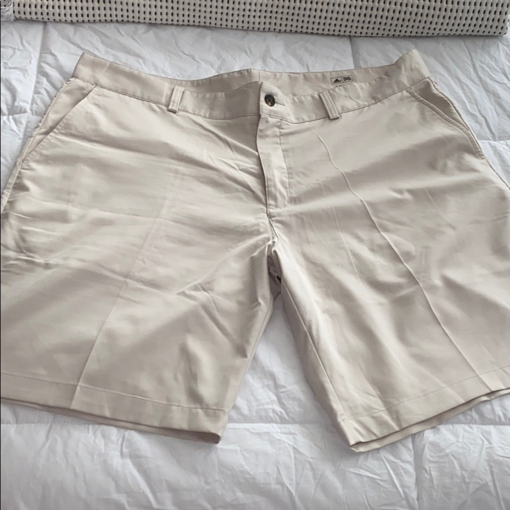Light tan adidas shorts